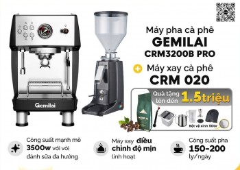 Combo máy pha Gemilai CRM 3200b Pro & máy xay 020
