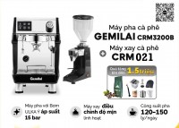 Combo máy pha cà phê CRM 3200B và máy xay 021