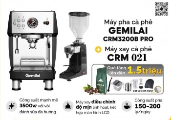 Combo máy pha Gemilai CRM 3200b Pro & máy xay 021